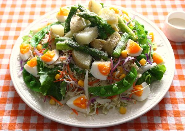 春野菜とたまごの彩りサラダ