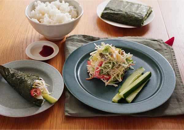 和風マヨサラダの手巻き寿司