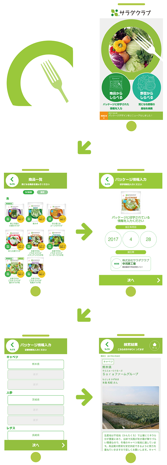 産地検索アプリイメージ