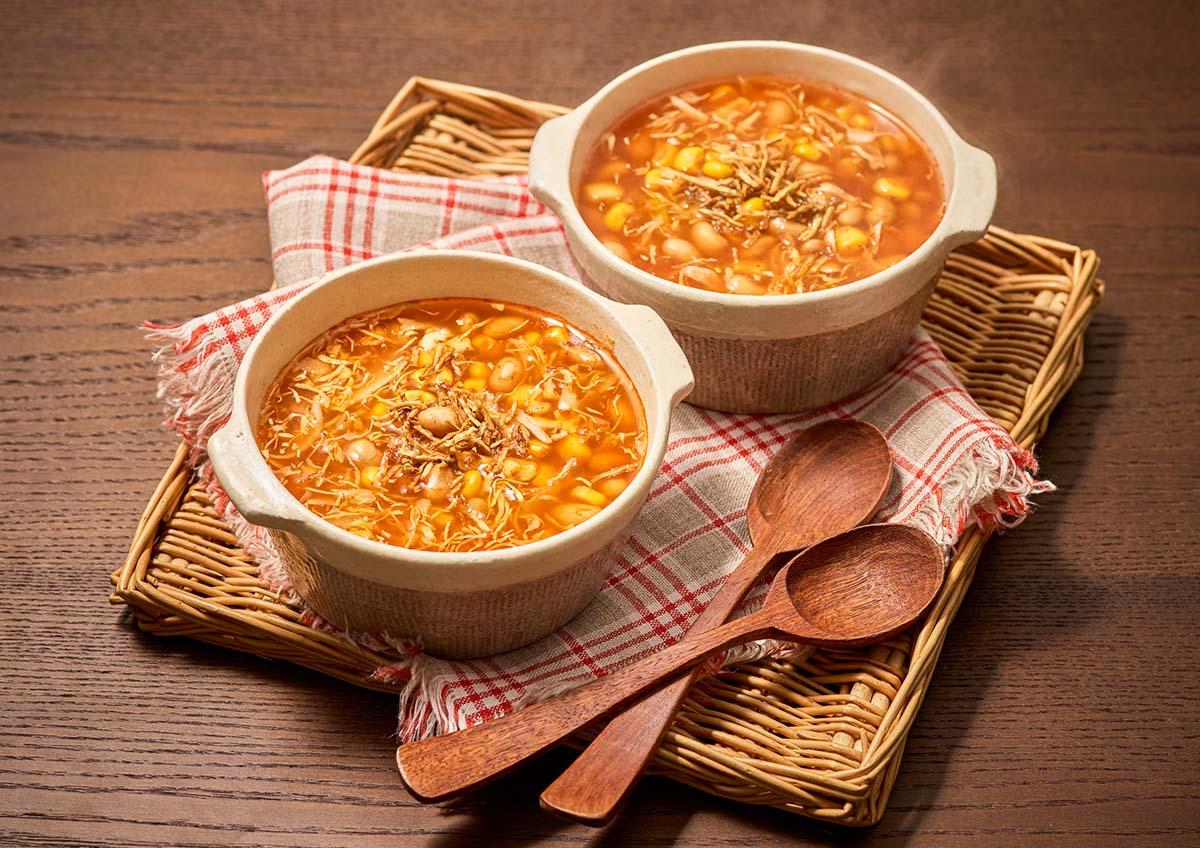 キャベツと大豆のスープサラダ
