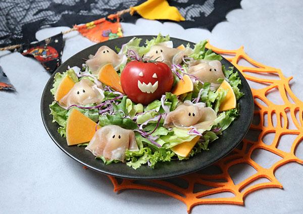 生ハムおばけのハロウィンサラダ