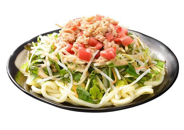 トマトとツナの和風サラダうどん