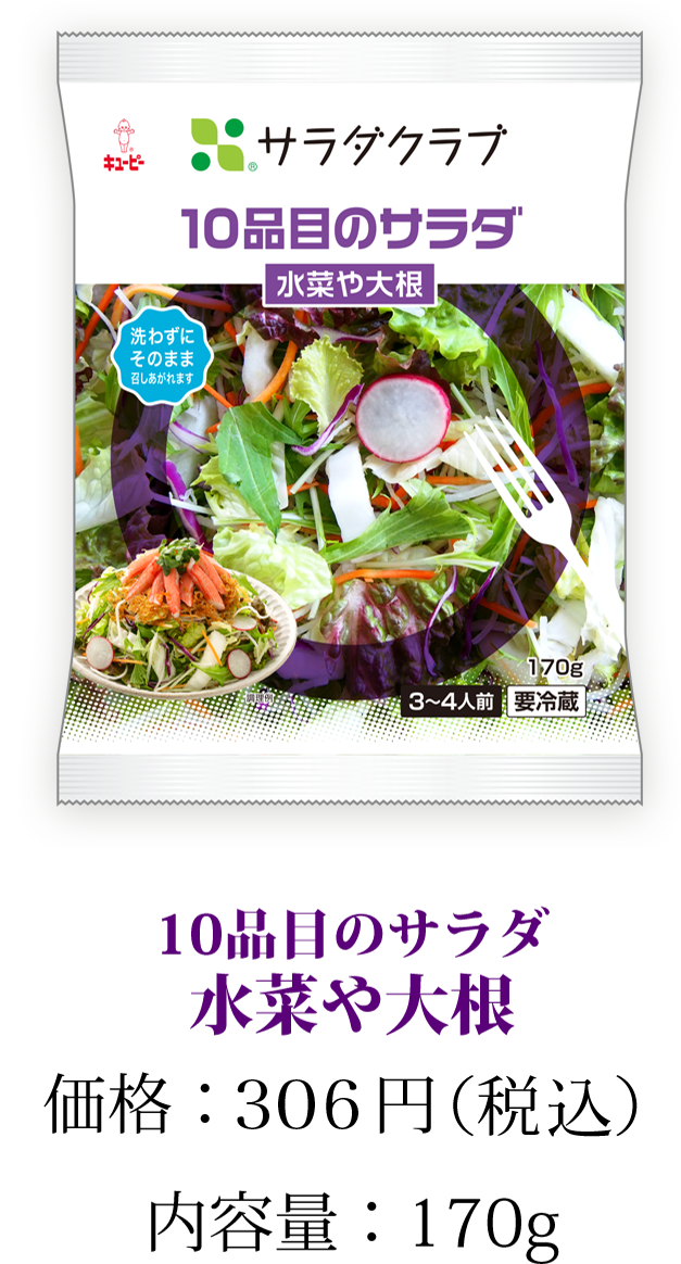 10品目のサラダ 水菜や大根