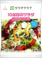 10品目のサラダレタスやパプリカ 写真